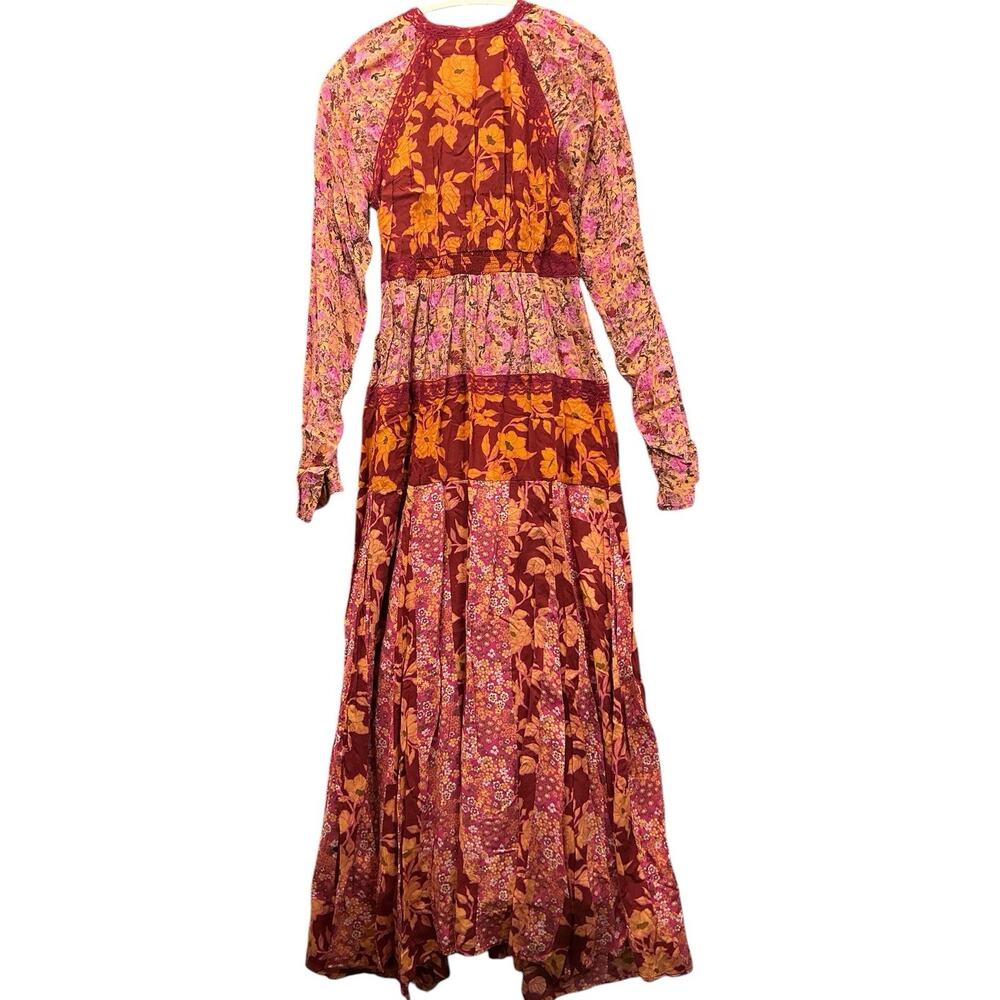 Free People Mexicali Rose Maxi Dress Boho Size Medium Multicolored - Picture 6 of 13